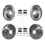Front Rear Disc Brake Rotors And Ceramic Pads Kit For INFINITI G35 Nissan 350Z