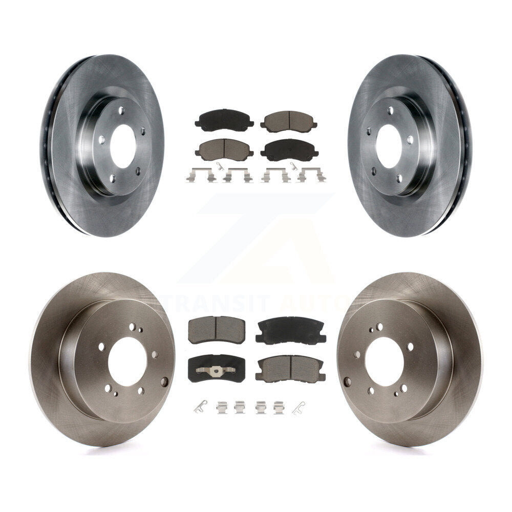 Front Rear Disc Brake Rotors And Ceramic Pads Kit For Mitsubishi Outlander