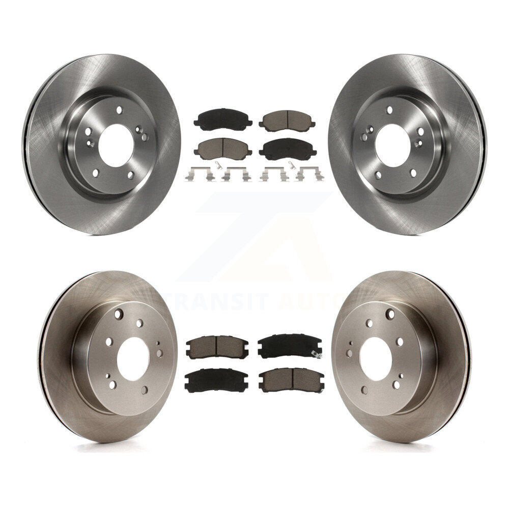 Front Rear Disc Brake Rotors Ceramic Pad Kit For 2007 Mitsubishi Galant Ralliart