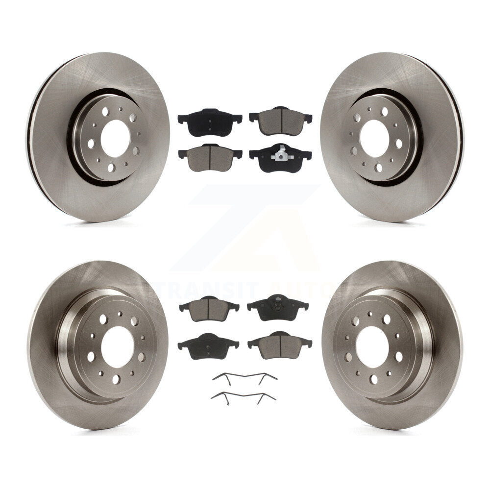 Front Rear Brake Rotor & Ceramic Pad Kit For Volvo S60 With 316mm Diameter