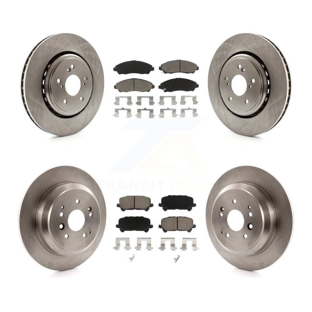 [Front+Rear] 2014-2016 Acura MDX Premium OE Brake Rotors & Ceramic Pads Kit For Max Braking