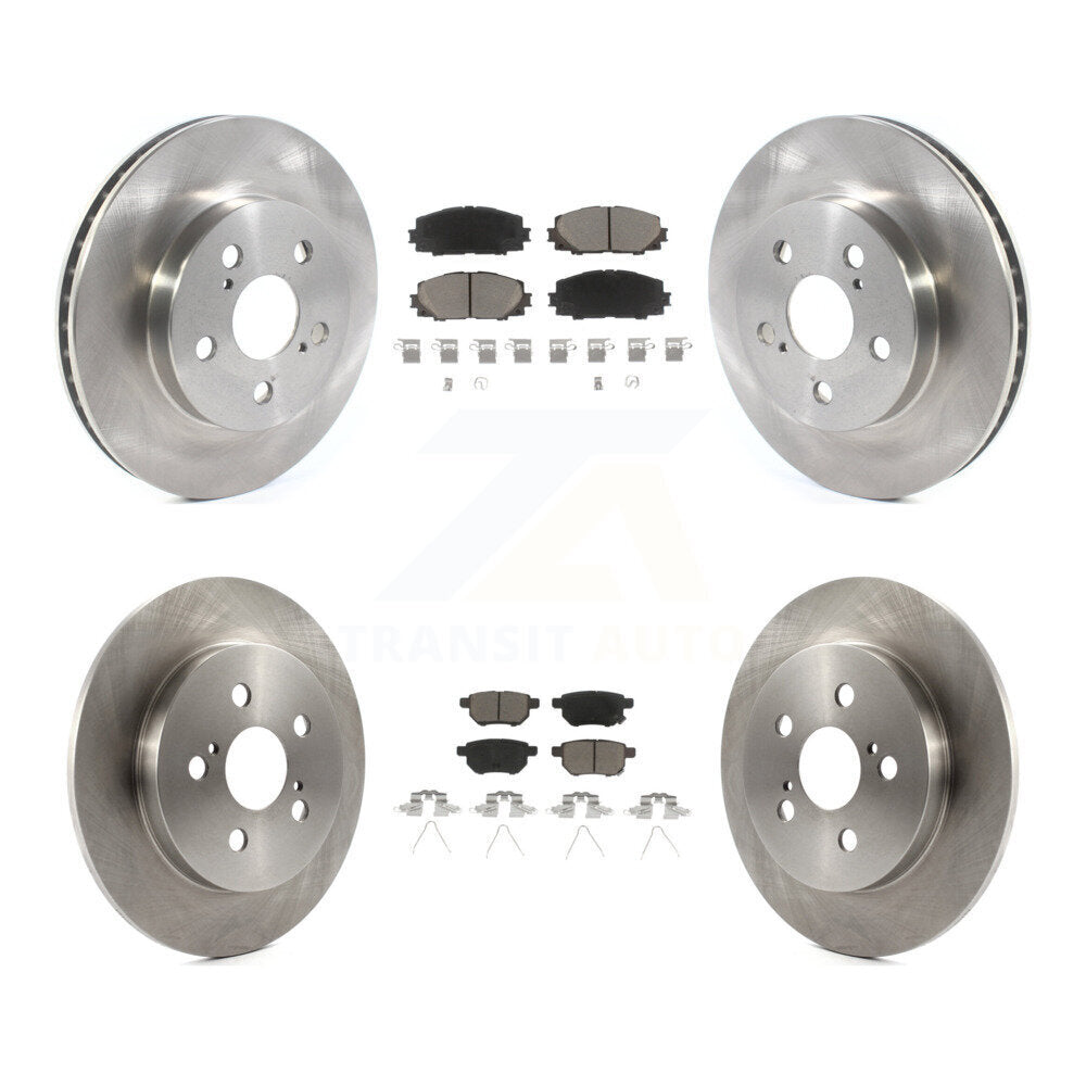 Front Rear Disc Brake Rotors And Ceramic Pads Kit For Toyota Prius Corolla Prime