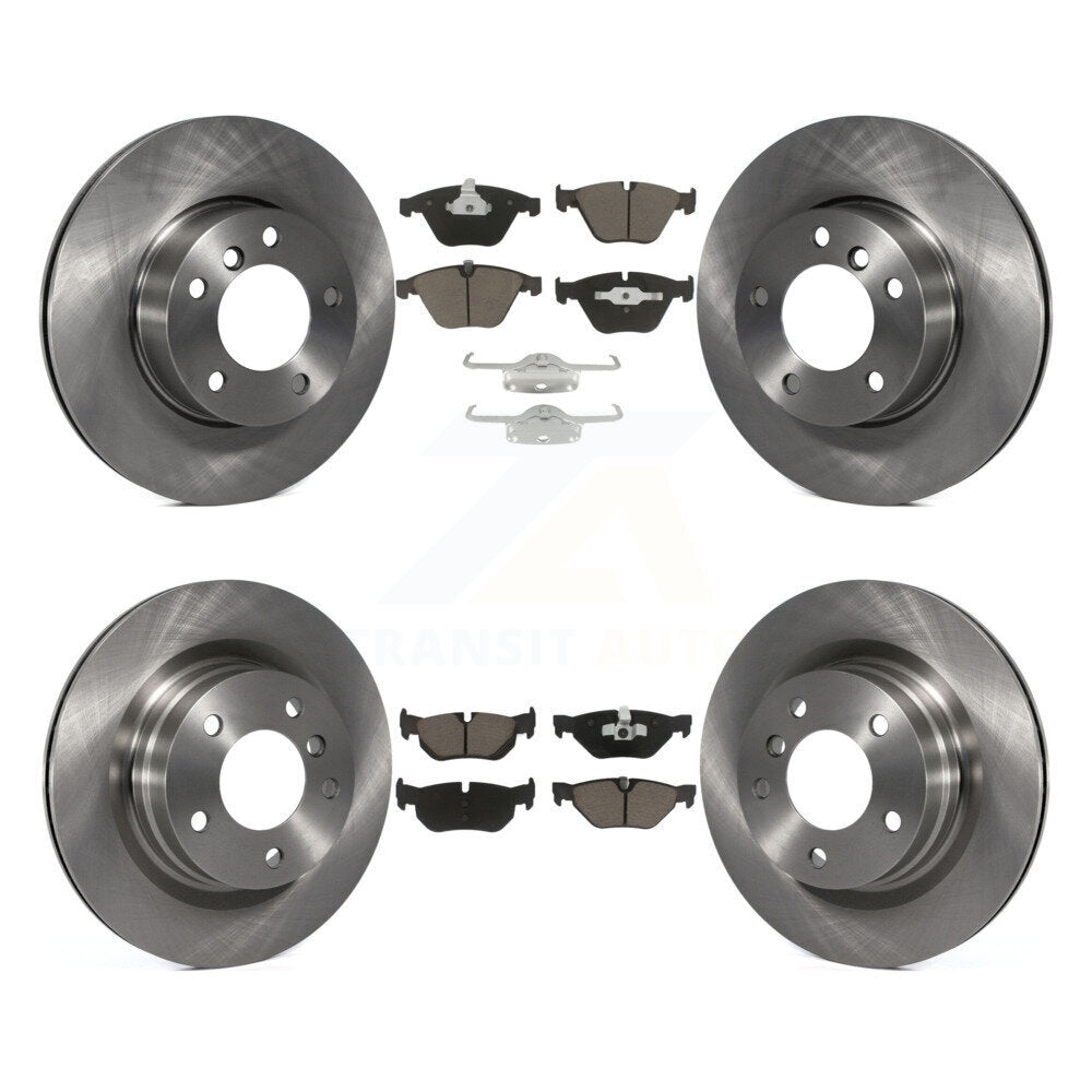 Front Rear Brake Rotor Ceramic Pad Kit For 07 BMW 323i With 312mm Diameter