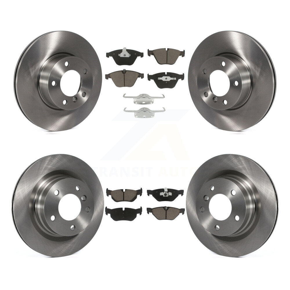 Front Rear Disc Brake Rotors And Ceramic Pads Kit For BMW 328i 323i