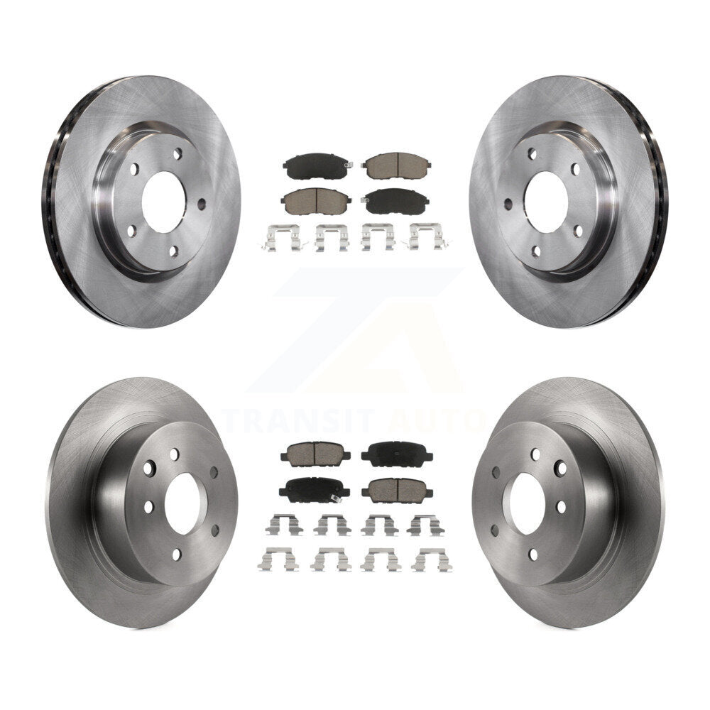 Front Rear Disc Brake Rotors And Ceramic Pads Kit For Nissan Sentra