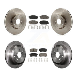 [Front+Rear] 2007-2012 Hyundai Veracruz Premium OE Brake Rotors & Ceramic Pads Kit For Max Braking