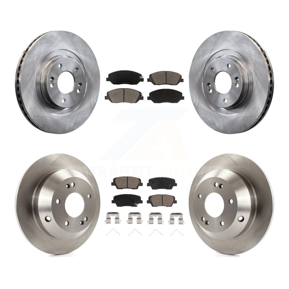 Front Rear Disc Brake Rotors And Ceramic Pads Kit For Hyundai Santa Fe XL