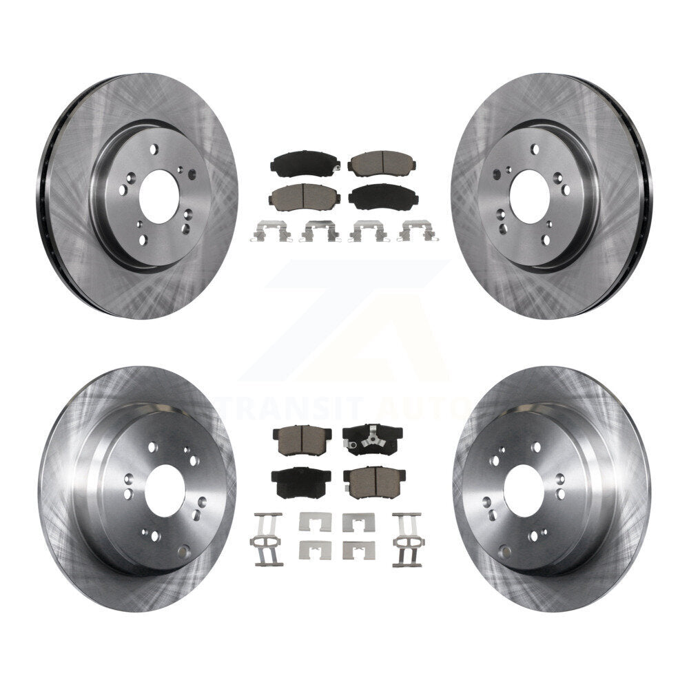 Front Rear Disc Brake Rotors And Ceramic Pads Kit For Honda CR-V Acura RDX