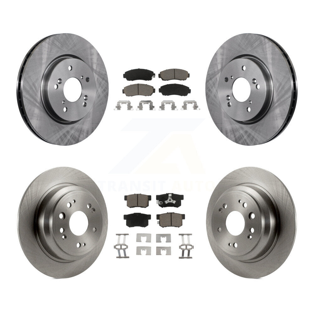 Front Rear Disc Brake Rotors And Ceramic Pads Kit For Honda Accord Crosstour