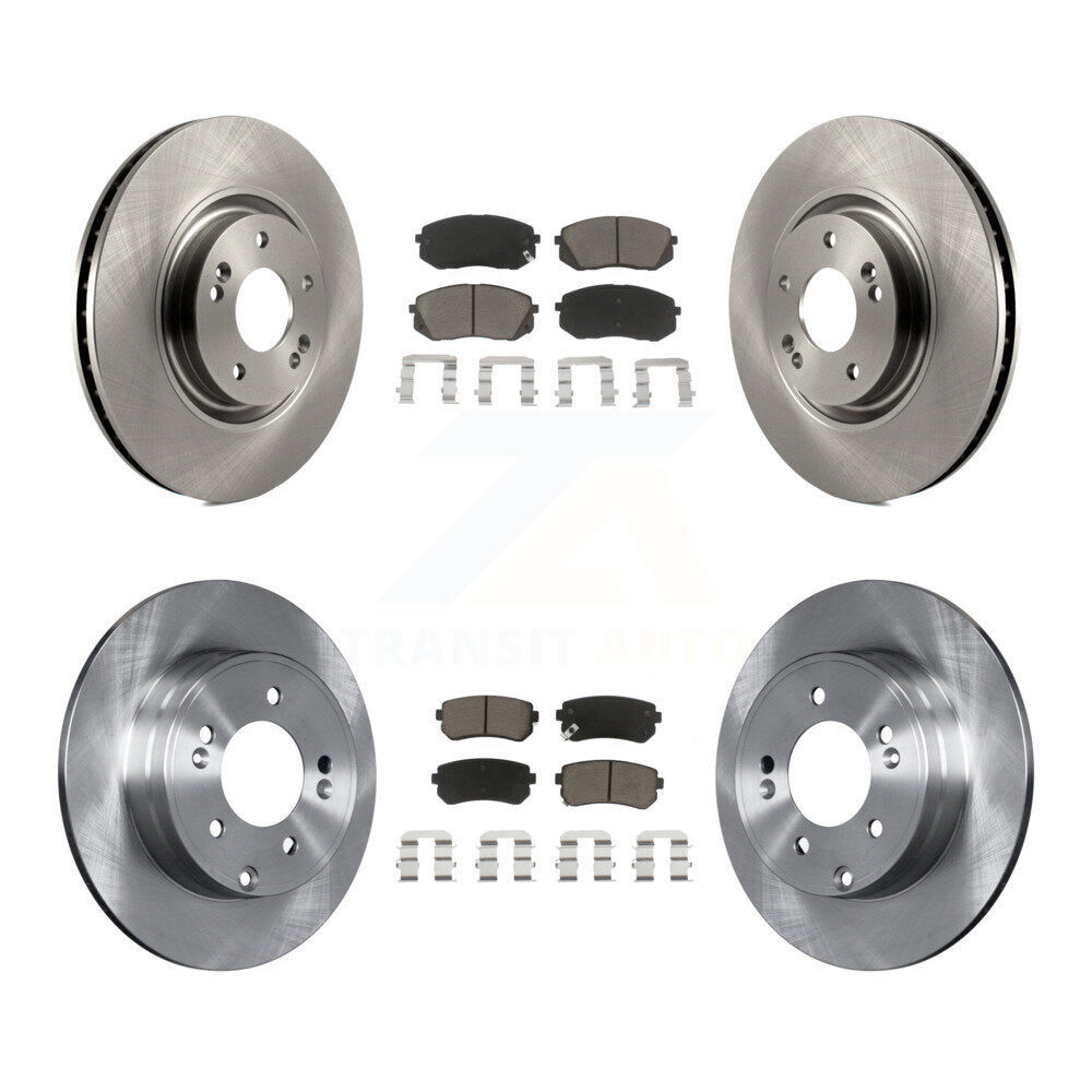 Front Rear Disc Brake Rotors And Ceramic Pads Kit For Hyundai Tucson Kia Cadenza