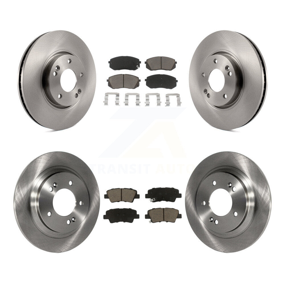 Front Rear Brake Rotors Ceramic Pad Kit For Kia Soul EV From Chassis VIN #160921