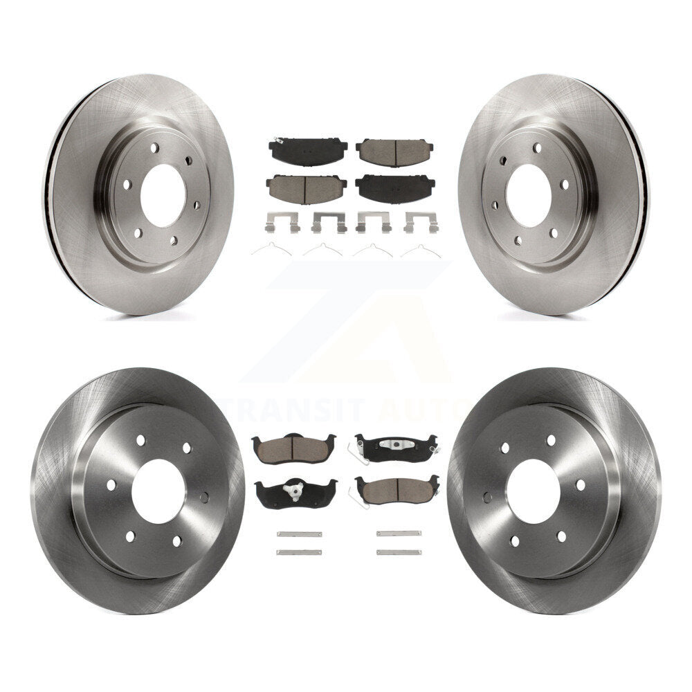 Front Rear Brake Rotor And Ceramic Pad Kit For Nissan Titan Armada INFINITI QX56