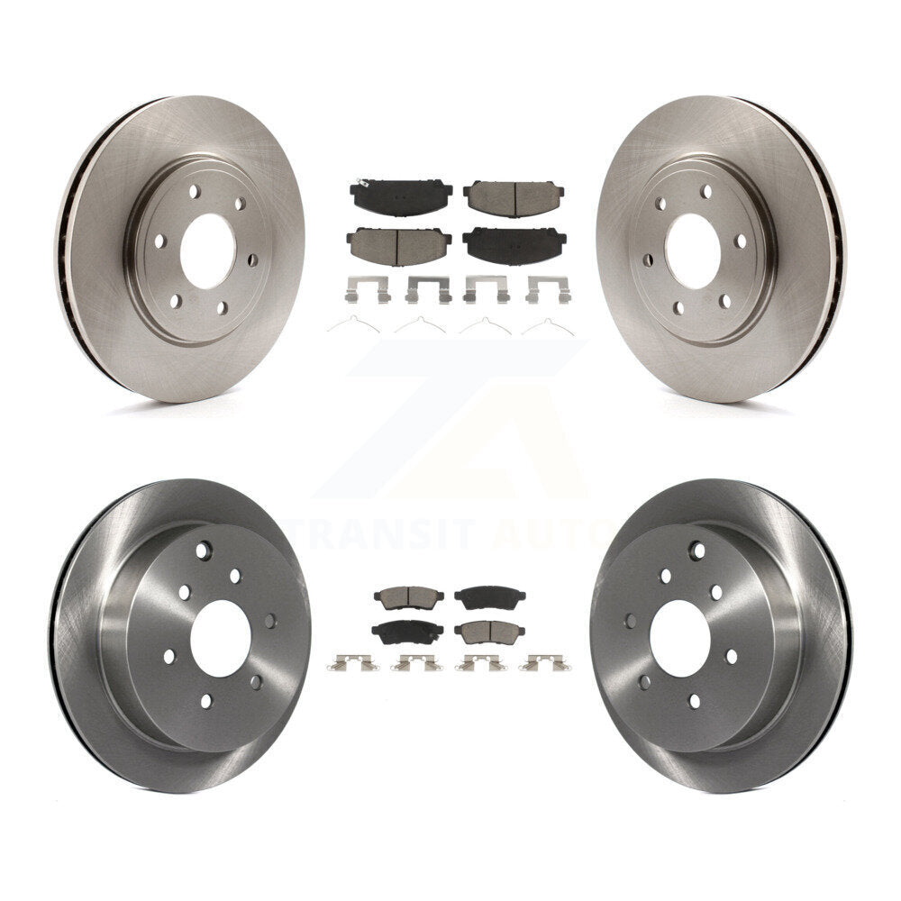 Front Rear Disc Brake Rotors And Ceramic Pads Kit For Suzuki Equator