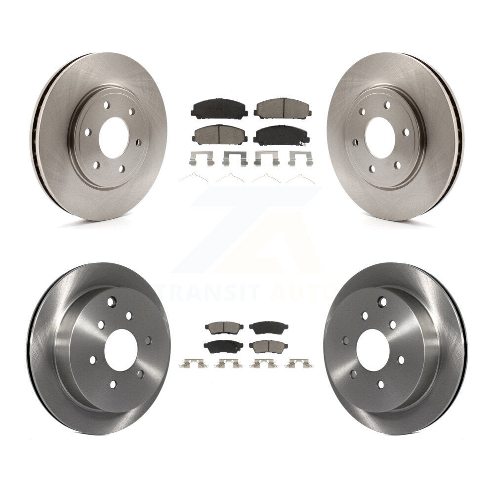 Front Rear Disc Brake Rotors And Ceramic Pads Kit For Suzuki Equator