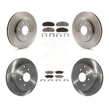 Front Rear Disc Brake Rotors And Ceramic Pads Kit For Suzuki Equator