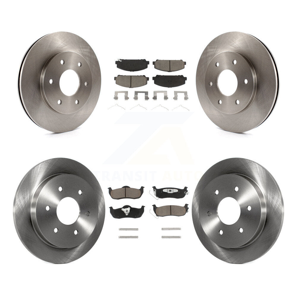 Front Rear Disc Brake Rotors And Ceramic Pads Kit For INFINITI QX56