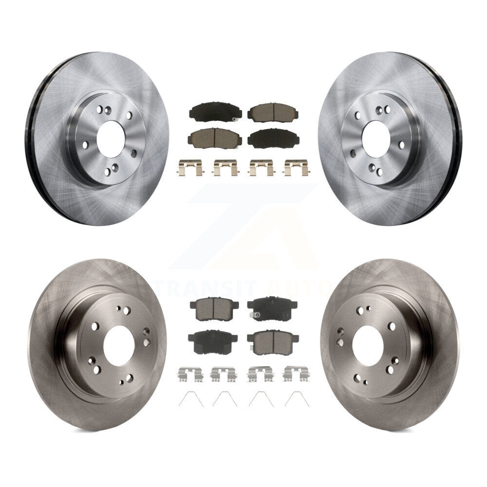 Front Rear Disc Brake Rotors And Ceramic Pads Kit For Honda Accord Acura TSX