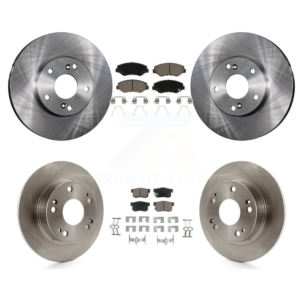 [Front+Rear] 2003-2007 Honda Accord 2.4L Premium OE Brake Rotors & Ceramic Pads Kit For Max Braking