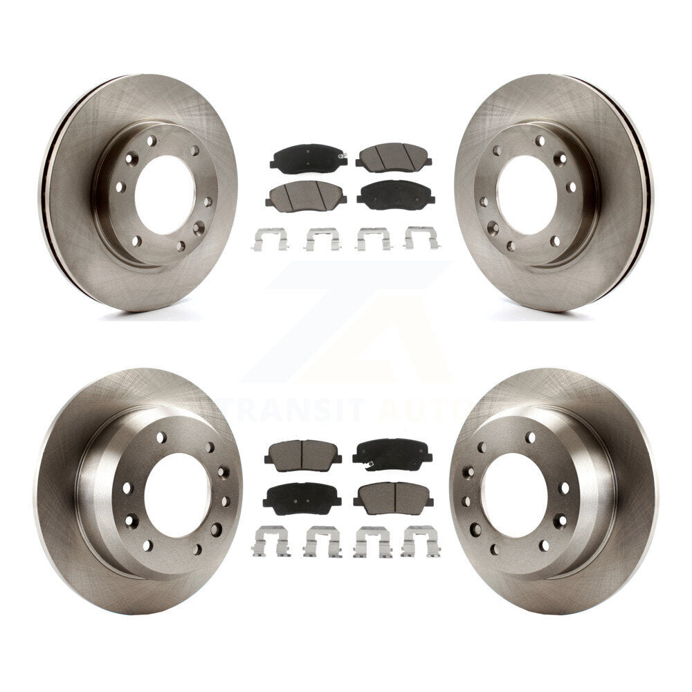 Front Rear Disc Brake Rotor And Ceramic Pad Kit For Kia Sedona Hyundai Entourage