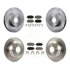 Front Rear Brake Rotors & Ceramic Pad Kit For Kia Sorento Hyundai Santa Fe Sport