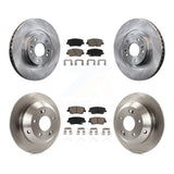 Front Rear Brake Rotors & Ceramic Pad Kit For Kia Sorento Hyundai Santa Fe Sport