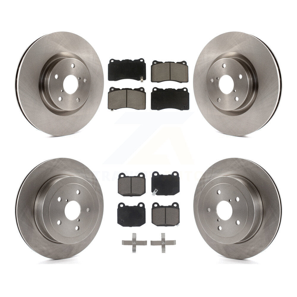 Front Rear Disc Brake Rotors And Ceramic Pads Kit For Subaru Impreza