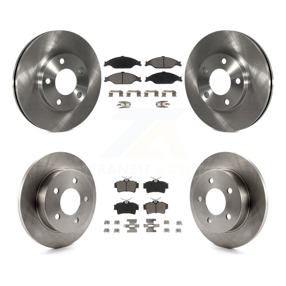 Front Rear Disc Brake Rotors And Ceramic Pads Kit For Ford Mustang