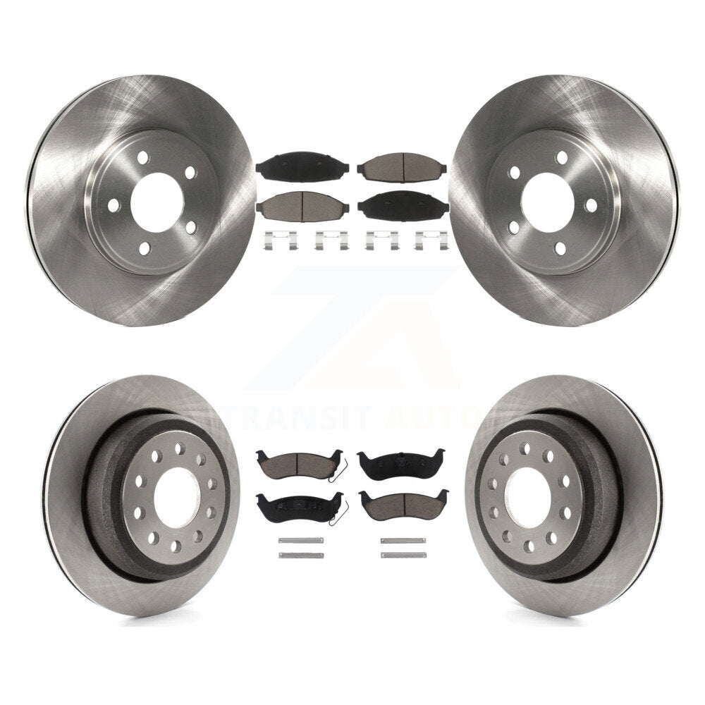 [Front+Rear] 2003-2011 Lincoln Town Car Sedan Premium OE Brake Kit & Ceramic Pads For Max Braking