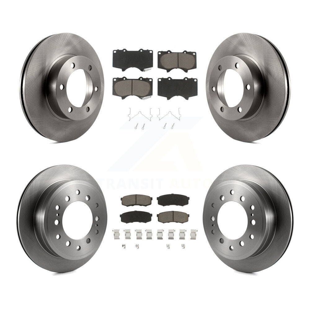 Front Rear Disc Brake Rotors And Ceramic Pads Kit For Toyota Sequoia