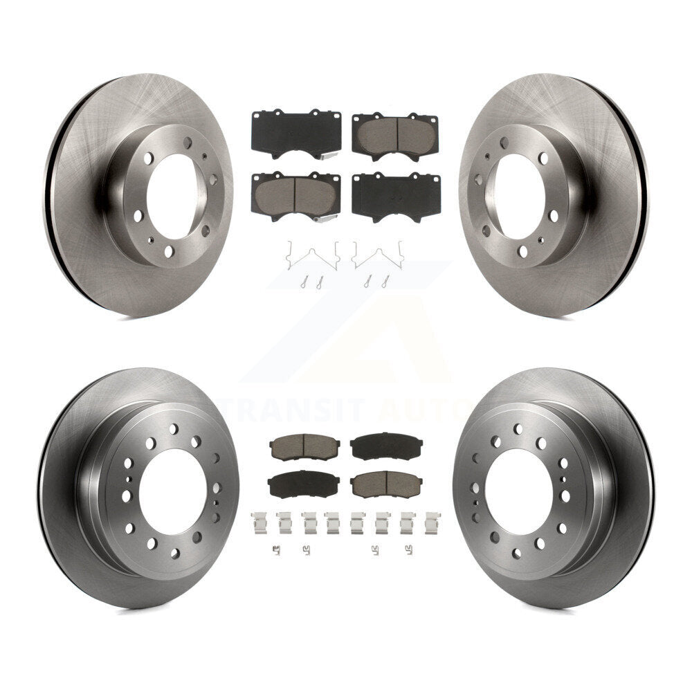 Front Rear Disc Brake Rotors And Ceramic Pads Kit For Toyota 4Runner FJ Cruiser
