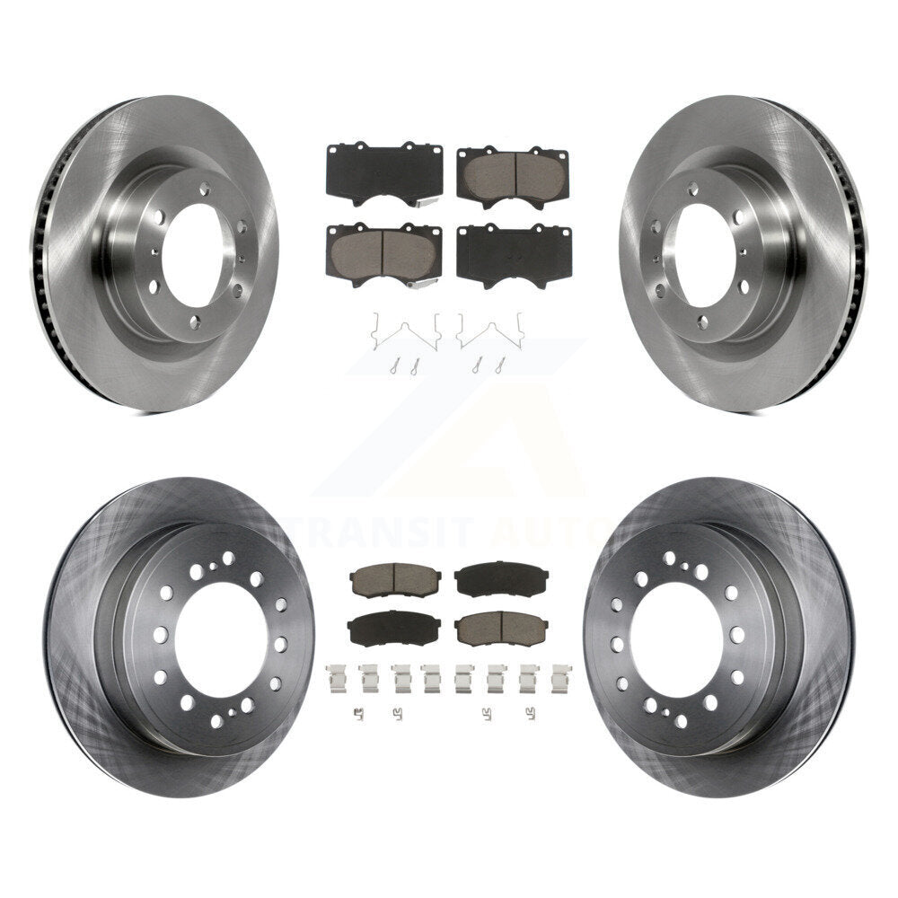 Front Rear Disc Brake Rotors And Ceramic Pads Kit For Toyota 4Runner Lexus GX460
