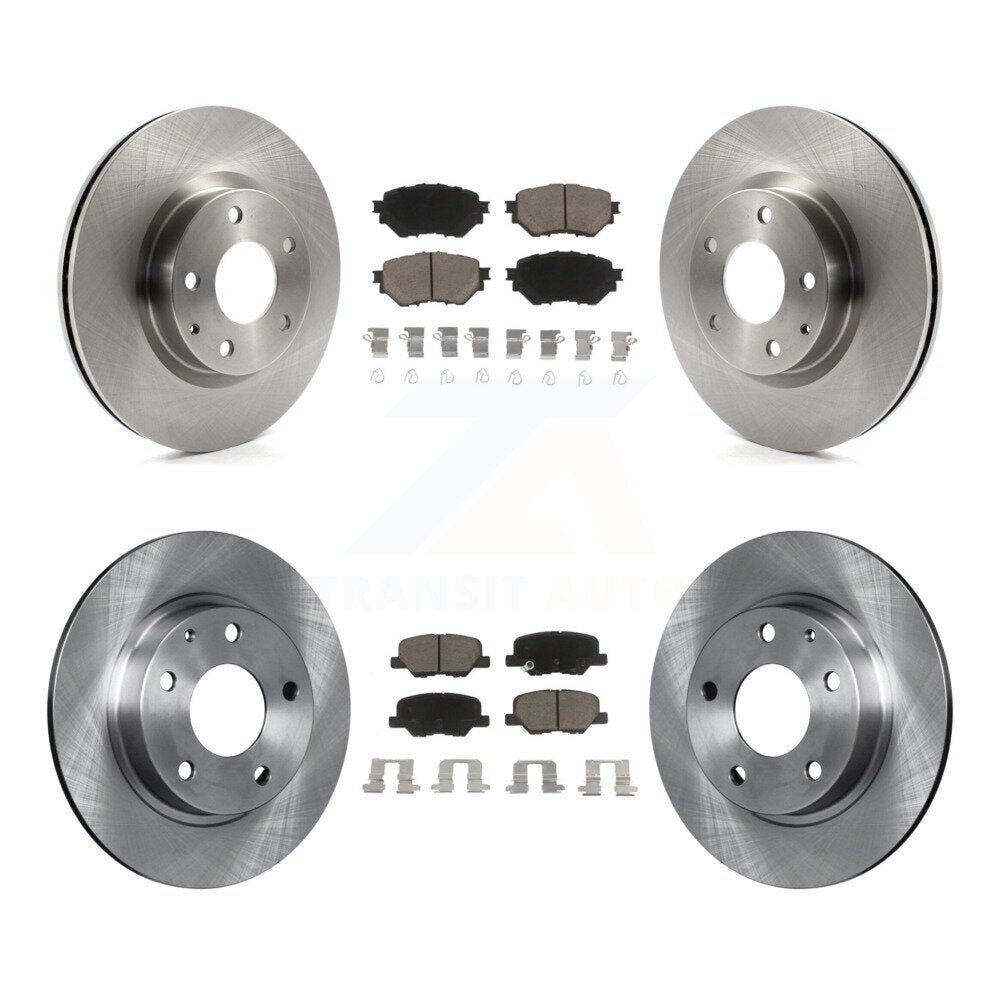 Front Rear Disc Brake Rotors And Ceramic Pads Kit For Mazda 3 Sport 2.5L