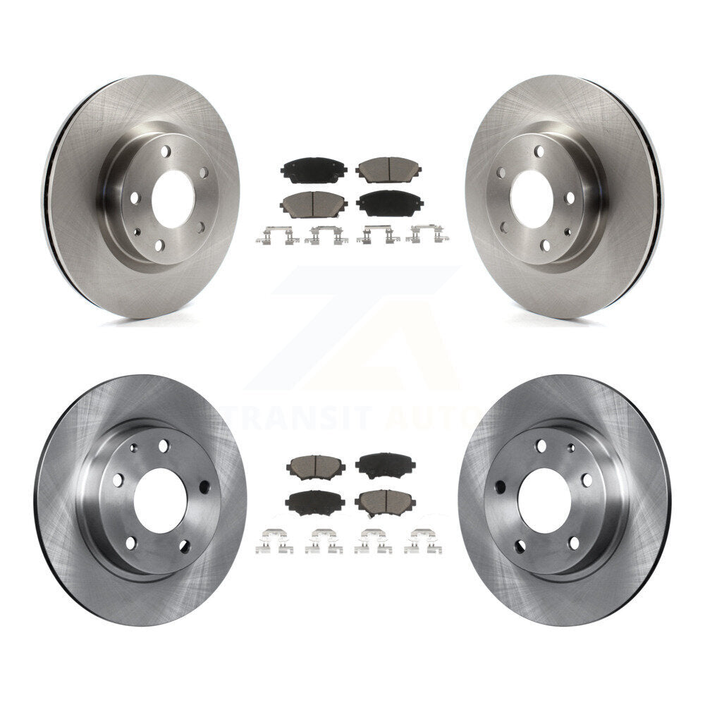Front Rear Disc Brake Rotors And Ceramic Pads Kit For Mazda 3 Sport 2.5L