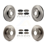 [Front+Rear] 2017-2021 Kia Sportage Turbocharged Premium OE Brake Rotors & Ceramic Pads Kit For Max Braking