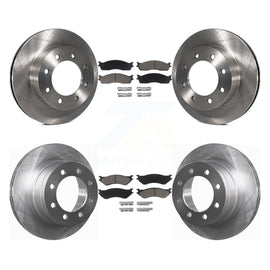 Front Rear Disc Brake Rotors And Ceramic Pads Kit For Dodge Ram 2500 1500 3500