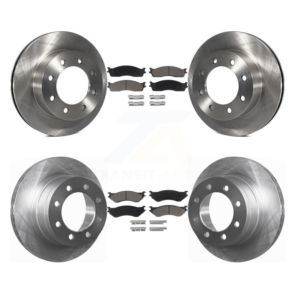 Front Rear Disc Brake Rotors And Ceramic Pads Kit For Dodge Ram 2500 1500 3500