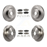 Front Rear Disc Brake Rotors And Ceramic Pads Kit For Subaru WRX