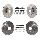 Front Rear Disc Brake Rotors And Ceramic Pads Kit For Nissan Rogue