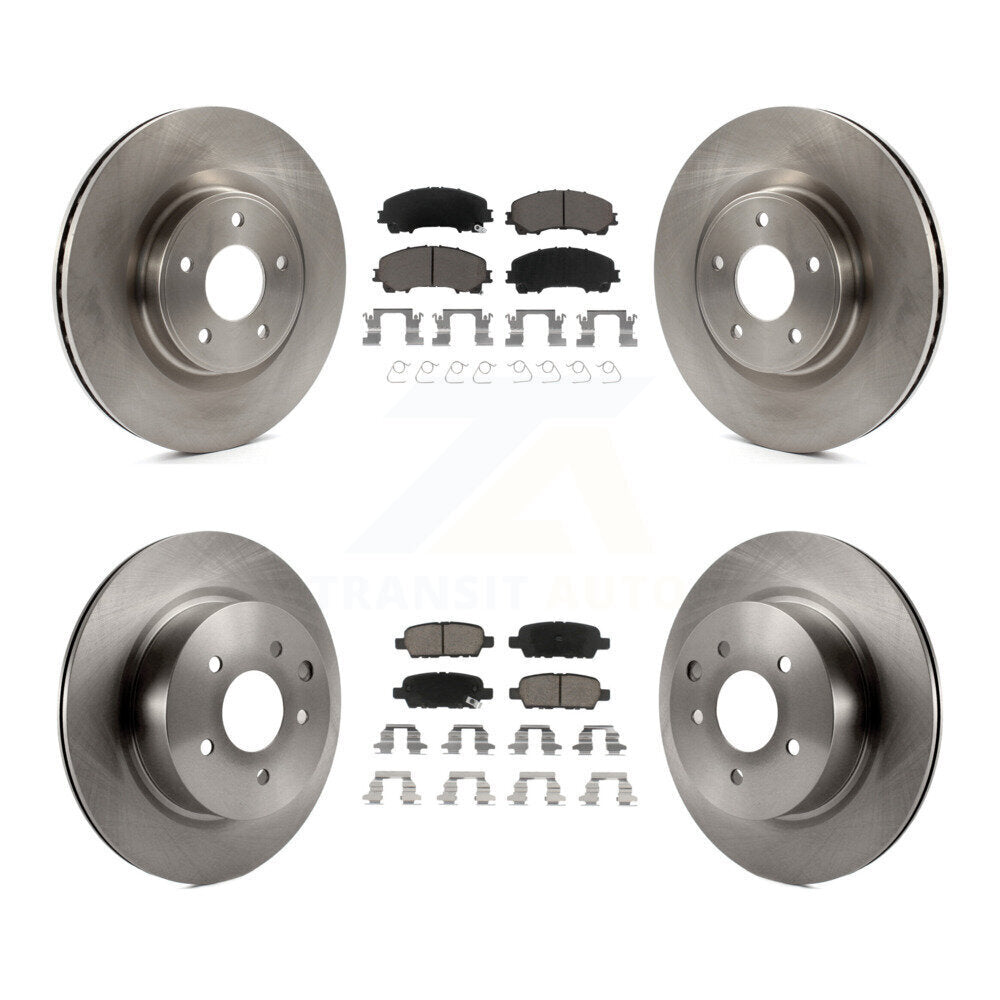 [Front+Rear] 2016-2017 INFINITI QX50 Premium OE Brake Rotors & Ceramic Pads Kit For Max Braking