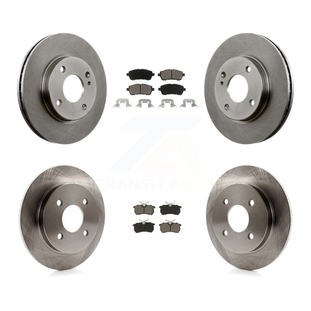 Front Rear Disc Brake Rotors And Ceramic Pads Kit For Ford Fiesta