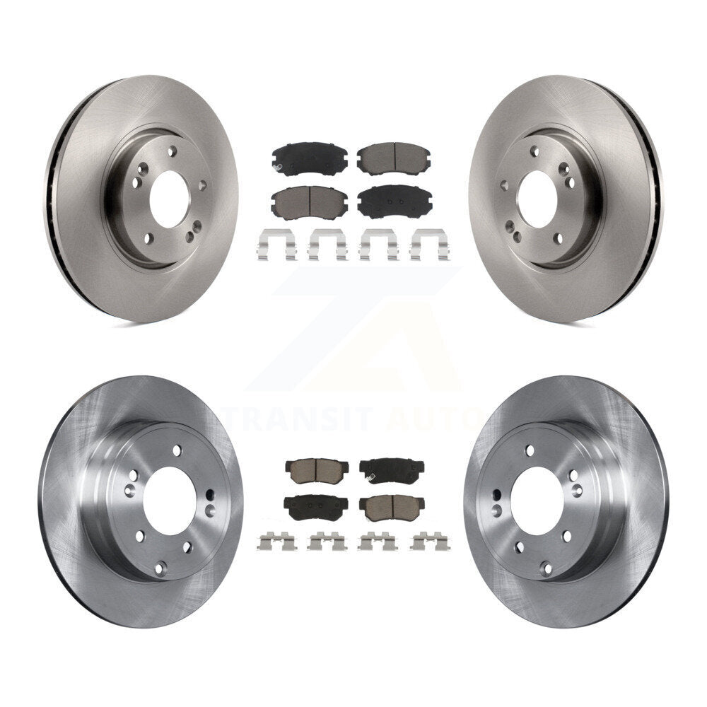 Front Rear Disc Brake Rotors And Ceramic Pads Kit For Hyundai Sonata 3.3L