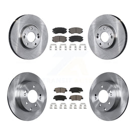 Front Rear Disc Brake Rotors And Ceramic Pads Kit For 2010-2011 Hyundai Azera