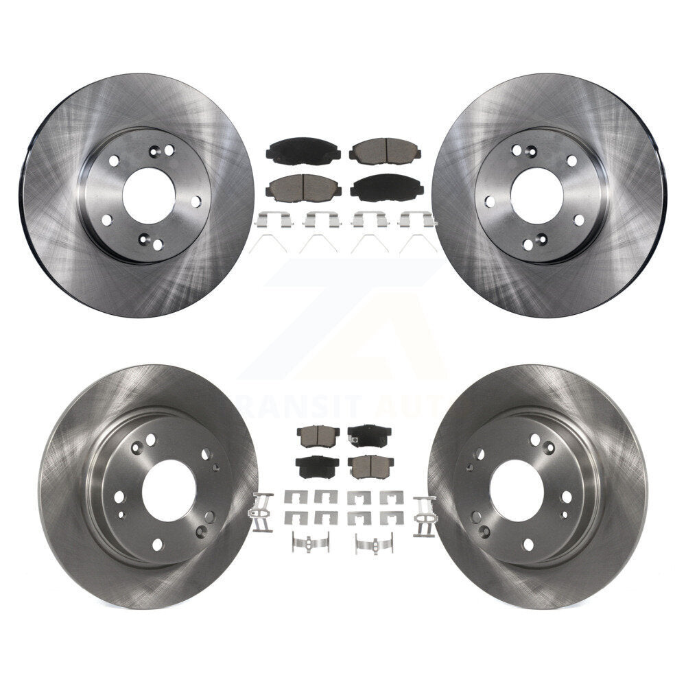 [Front+Rear] 2014-2015 Honda Civic Touring Premium OE Brake Rotors & Ceramic Pads Kit For Max Braking