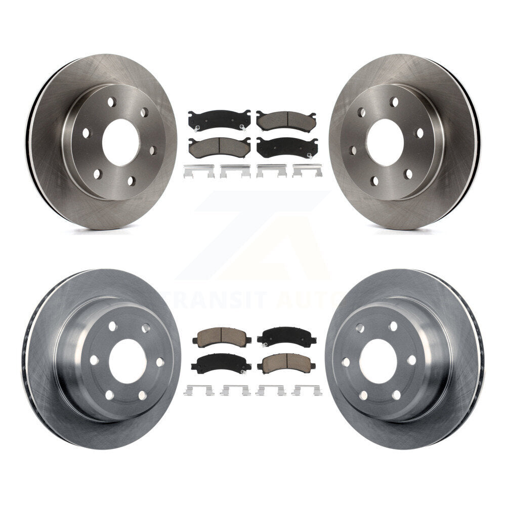 Front Rear Brake Rotors Ceramic Pad Kit For Chevrolet Tahoe GMC Suburban 1500 XL