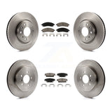 Front Rear Disc Brake Rotors And Ceramic Pad Kit For 2006-2007 Cadillac CTS Base