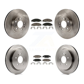 Front Rear Brake Rotor Ceramic Pad Kit For Cadillac CTS With Standard Suspension