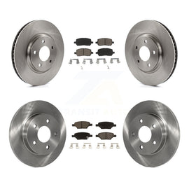 [Front+Rear] 10 Pontiac G5 With Rear Disc Brakes Premium OE Brake Rotors & Ceramic Pads Kit For Max Braking