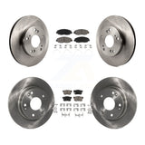 Front Rear Disc Brake Rotors And Ceramic Pads Kit For Honda Civic