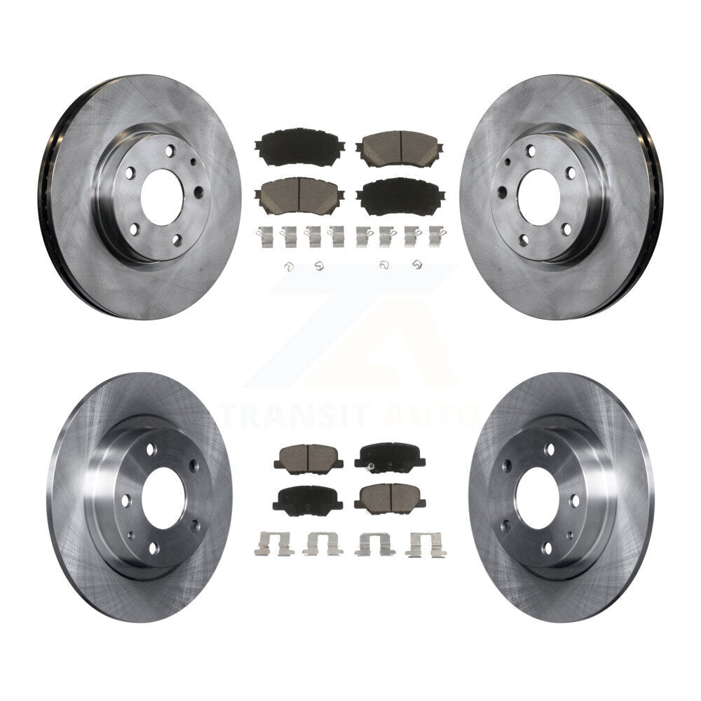 Front Rear Disc Brake Rotors And Ceramic Pads Kit For Mazda 6