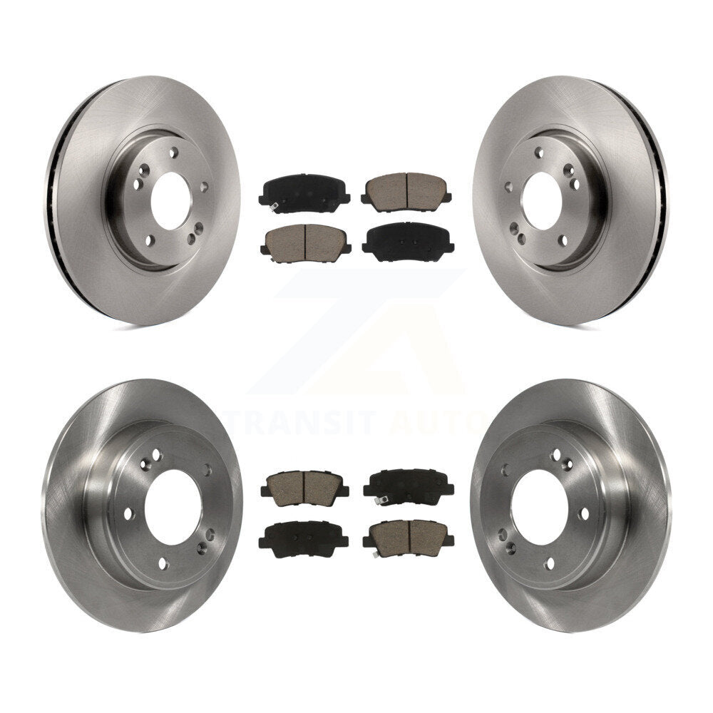 Front Rear Disc Brake Rotors And Ceramic Pads Kit For Hyundai Veloster